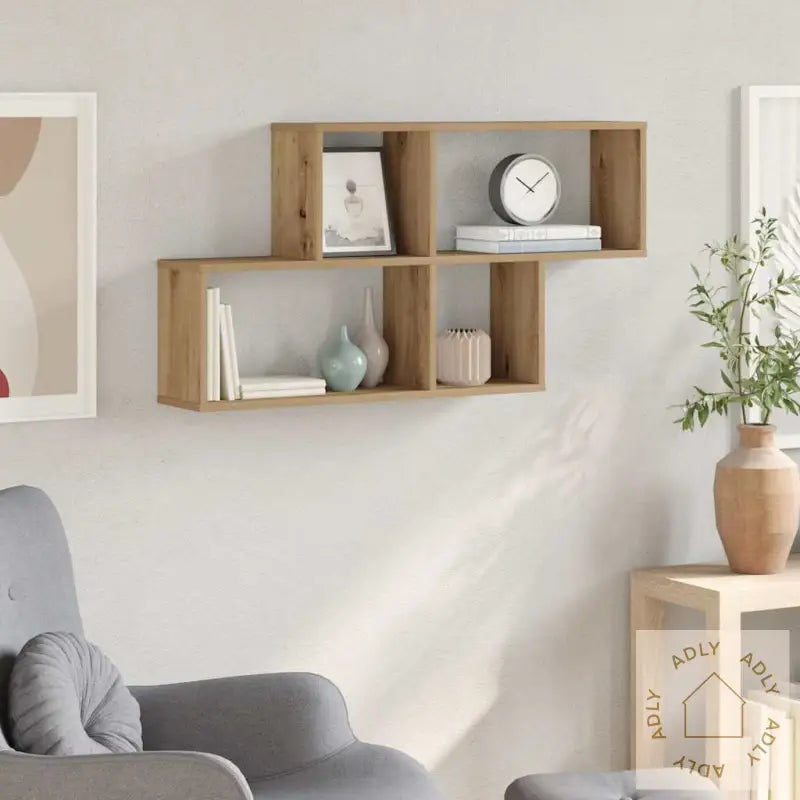 Vegghylle Artisan Eik 100X18X53 Cm Konstruert Tre