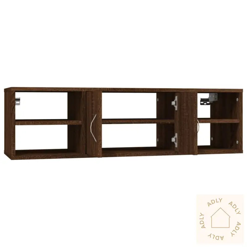 Vegghylle Brun Eik 102X30X29 Cm Konstruert Tre