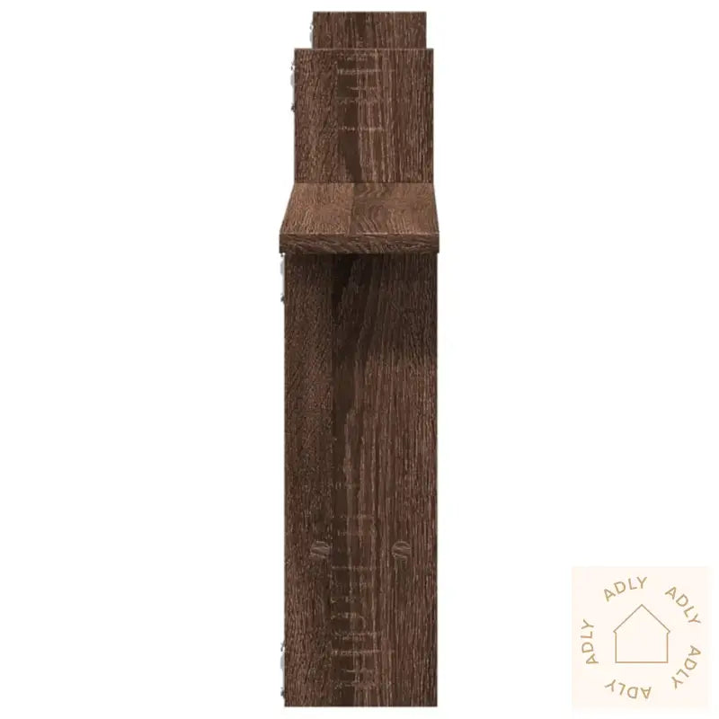 Vegghyller 2 Stk Brun Eik 50X12X50 Cm Konstruert Tre