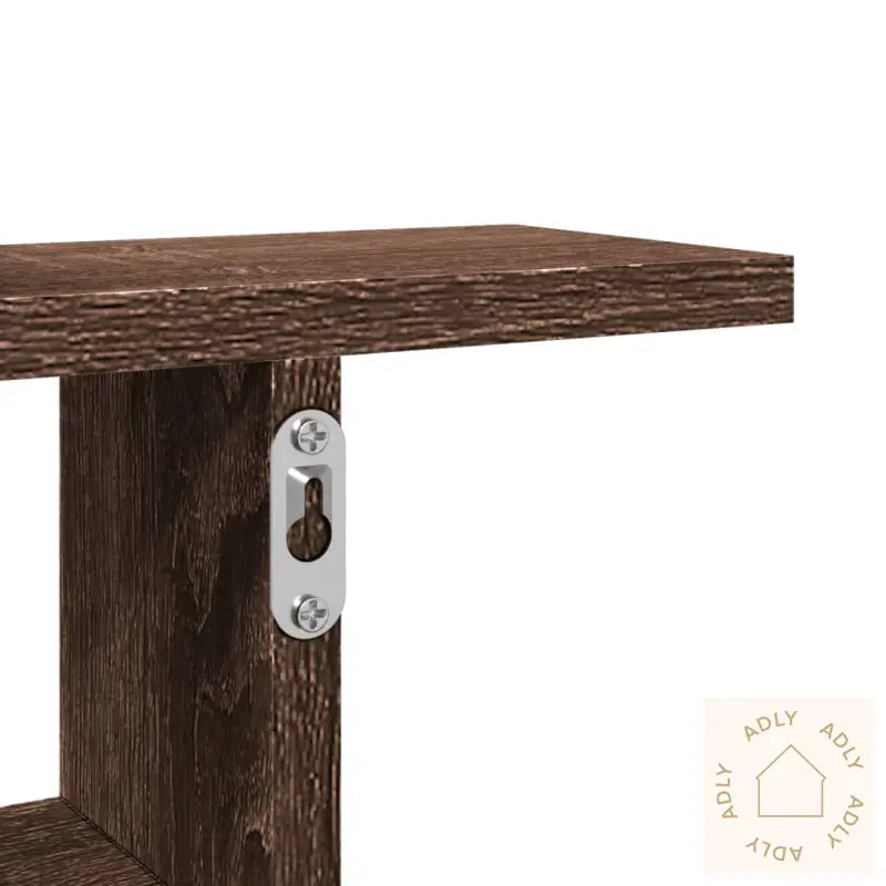 Vegghyller 2 Stk Brun Eik 50X12X50 Cm Konstruert Tre