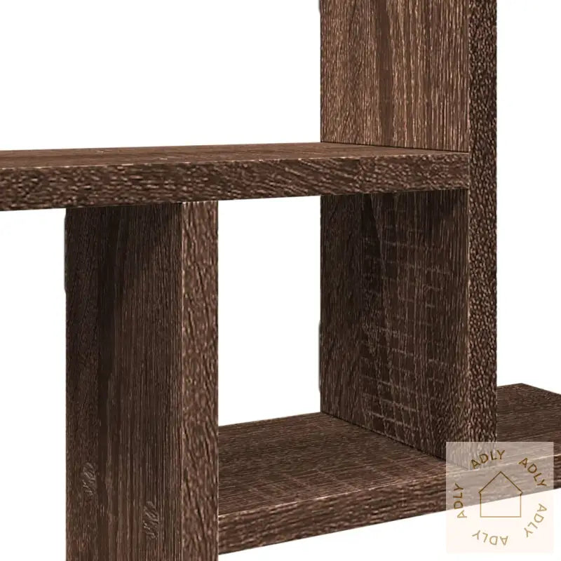 Vegghyller 2 Stk Brun Eik 50X12X50 Cm Konstruert Tre