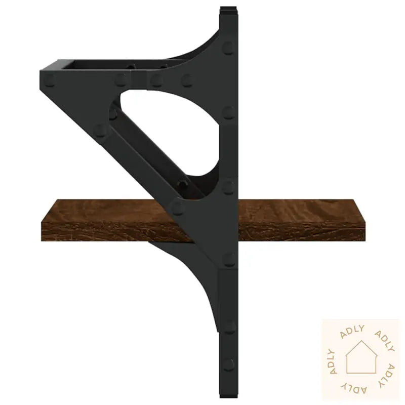 Vegghyller Med Stenger 2 Stk Brun Eik 20X25X30 Cm