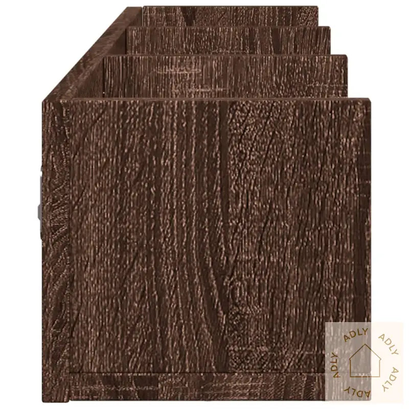 Veggskap Brun Eik 75X18X16,5 Cm Konstruert Tre