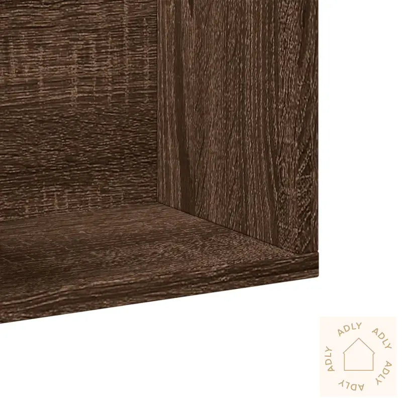 Veggskap Brun Eik 75X18X16,5 Cm Konstruert Tre