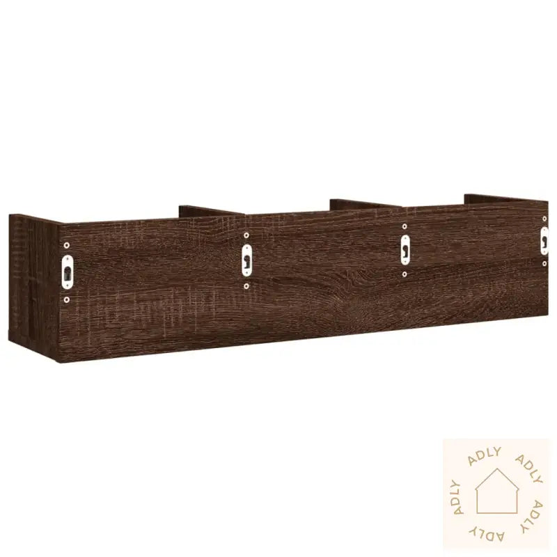 Veggskap Brun Eik 75X18X16,5 Cm Konstruert Tre