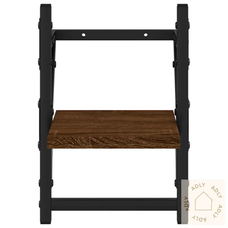 Vegghyller Med Stenger 2 Stk Brun Eik 20X25X30 Cm