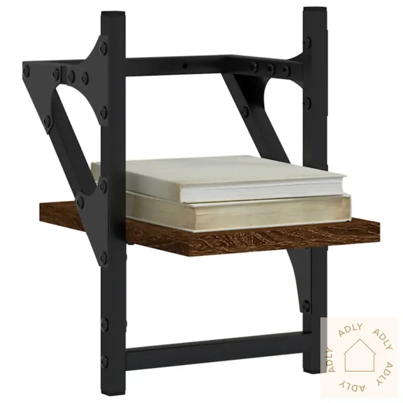 Vegghyller Med Stenger 2 Stk Brun Eik 20X25X30 Cm