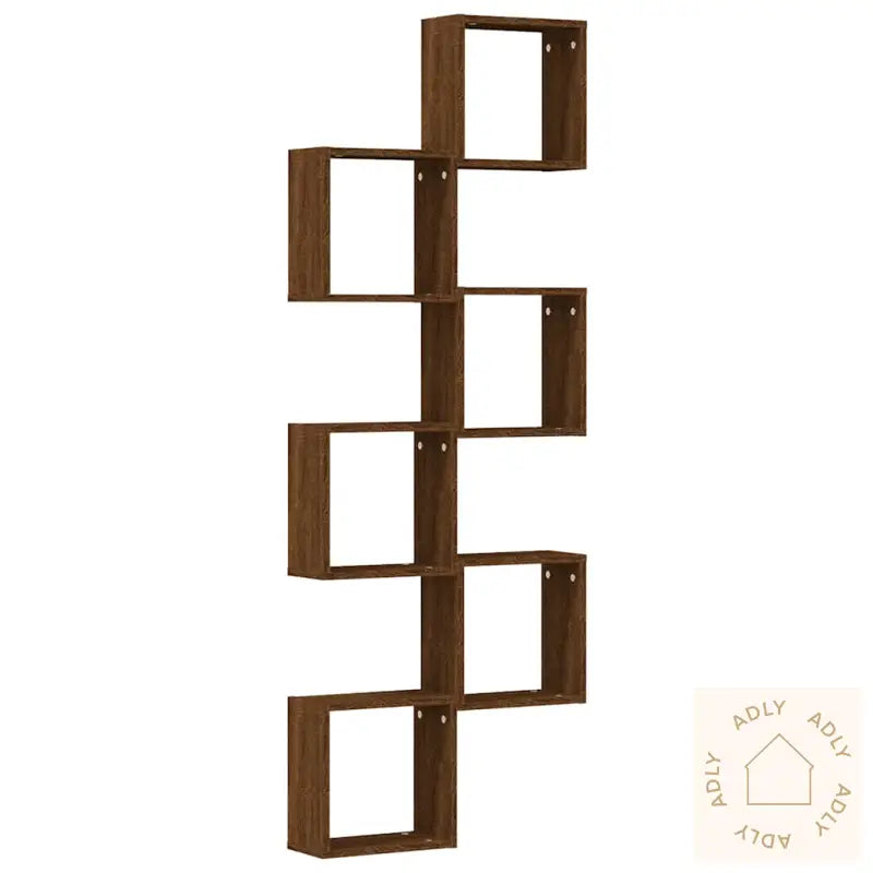Vegghyller Kubeformet 6 Stk Brun Eik 30X15X30 Cm