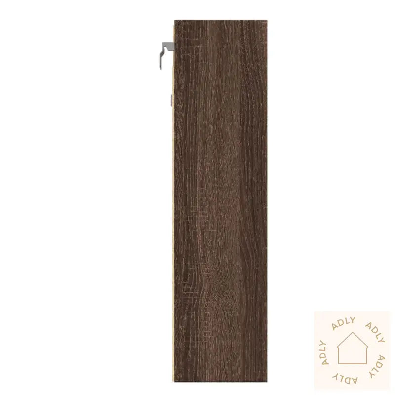 Vitrineskap Brun Eik 100X15X58 Cm Konstruert Tre
