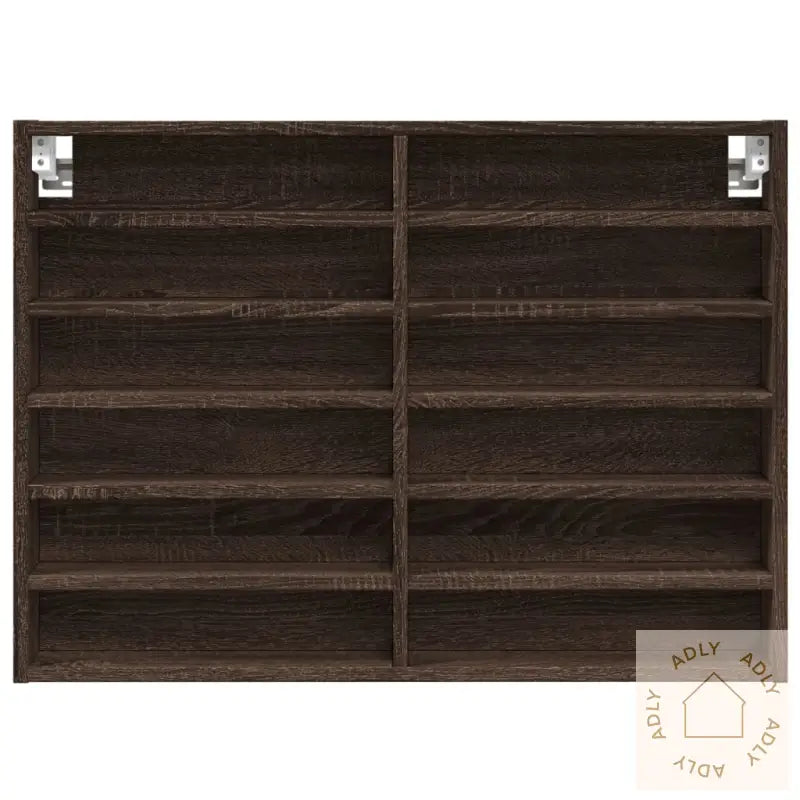 Hyller Brun Eik 80X8,5X58 Cm Konstruert Tre