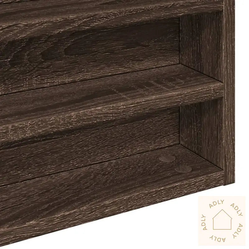 Hyller Brun Eik 80X8,5X58 Cm Konstruert Tre