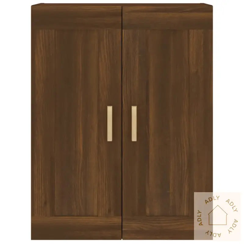 Veggskap Brun Eik 69,5X32,5X90 Cm Konstruert Tre