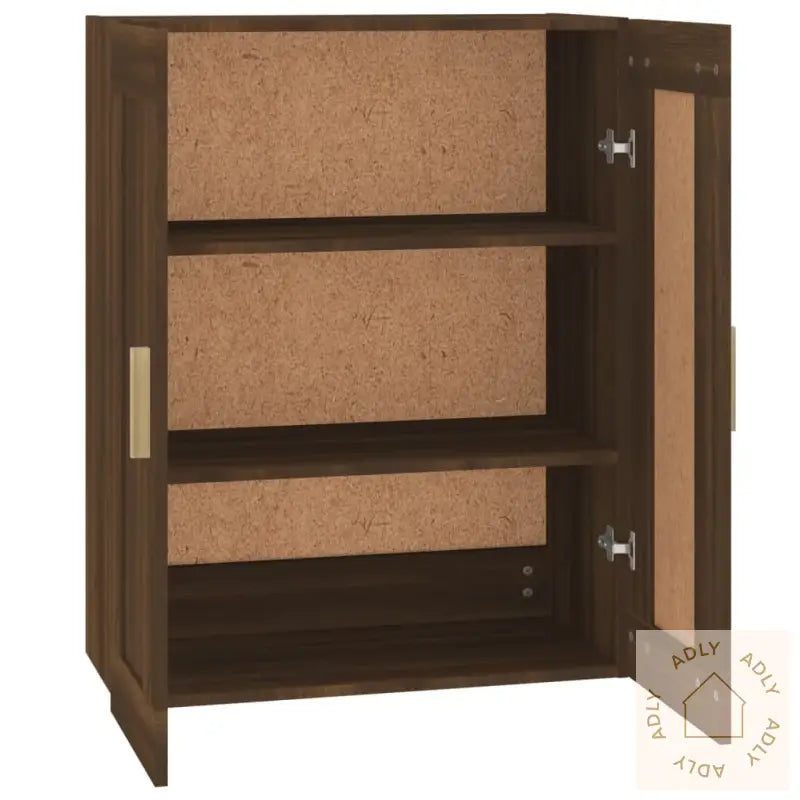 Veggskap Brun Eik 69,5X32,5X90 Cm Konstruert Tre