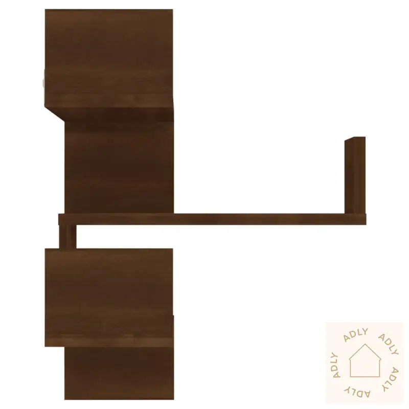 Vegg Hjørnehyller 2 Stk Brun Eik 40X40X50 Cm Konstruert Tre