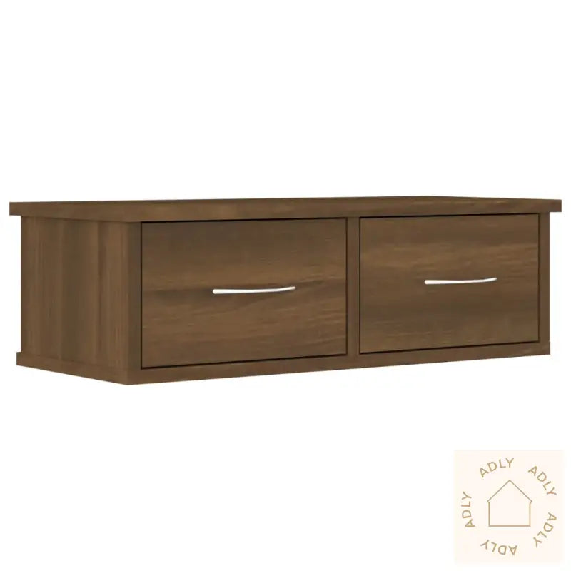 Tv-Benk Brun Eik 60X26X18,5 Cm Konstruert Tre