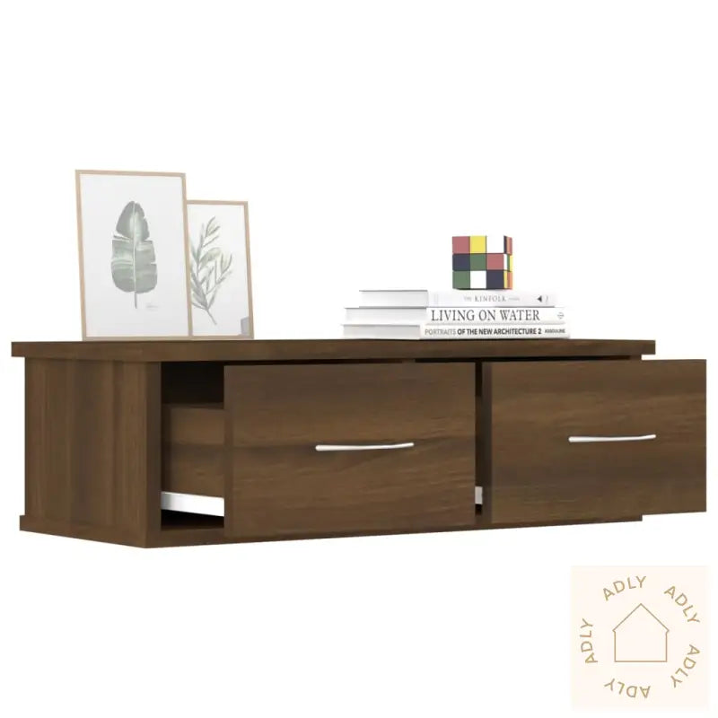 Tv-Benk Brun Eik 60X26X18,5 Cm Konstruert Tre