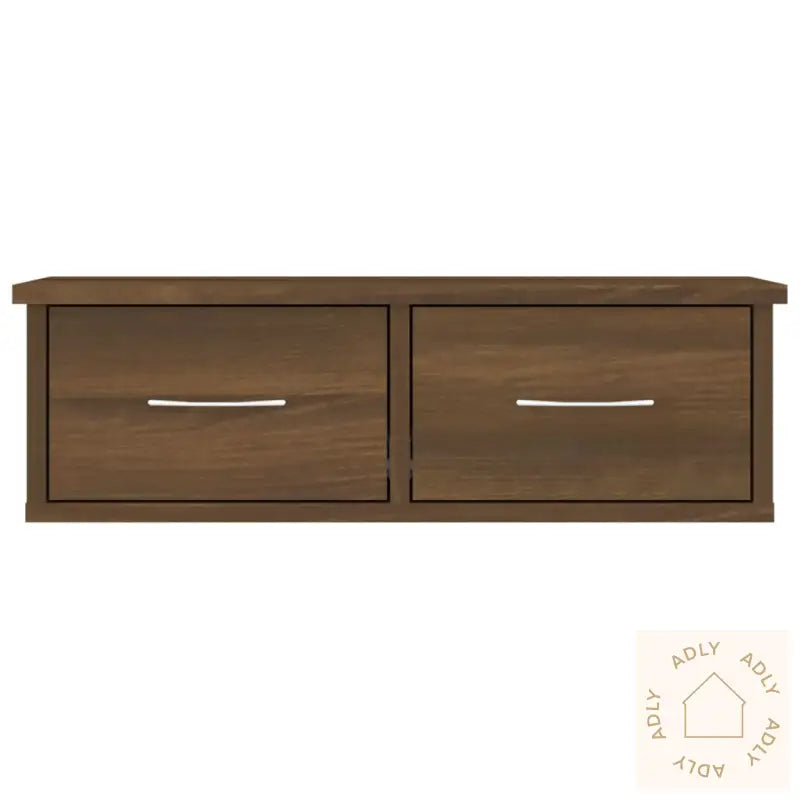 Tv-Benk Brun Eik 60X26X18,5 Cm Konstruert Tre