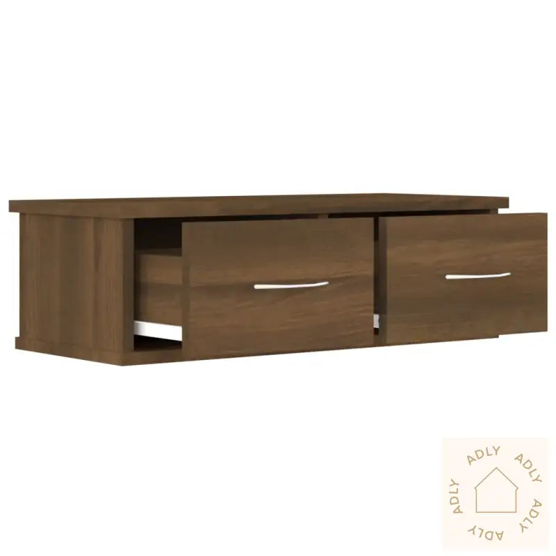 Tv-Benk Brun Eik 60X26X18,5 Cm Konstruert Tre