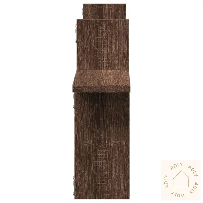 Vegghyller 2 Stk Brun Eik 38X12X38 Cm Konstruert Tre