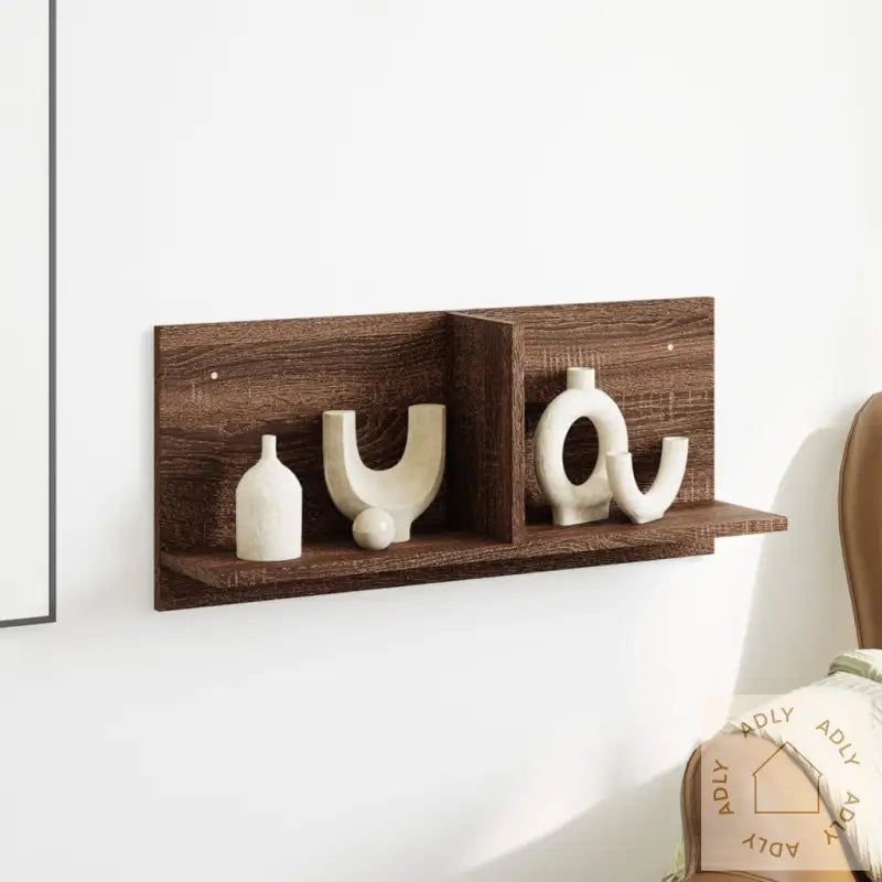 Veggskap 70X16,5X30 Cm Brun Eik Konstruert Tre