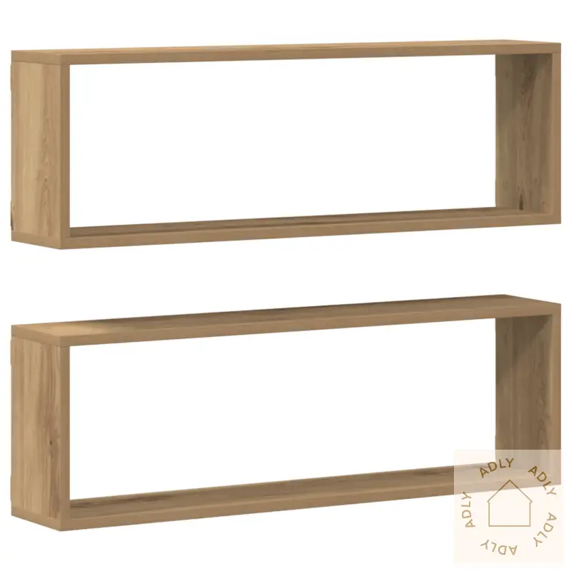 Vegghyller 2 Stk Artisan Eik 80X15X26 Cm Laget Av Tre
