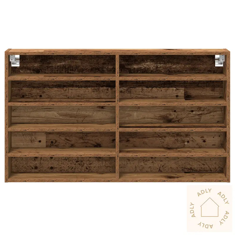 Vitrine Cabinet Gamle Treverk 100X15X58 Cm Konstruert Tre