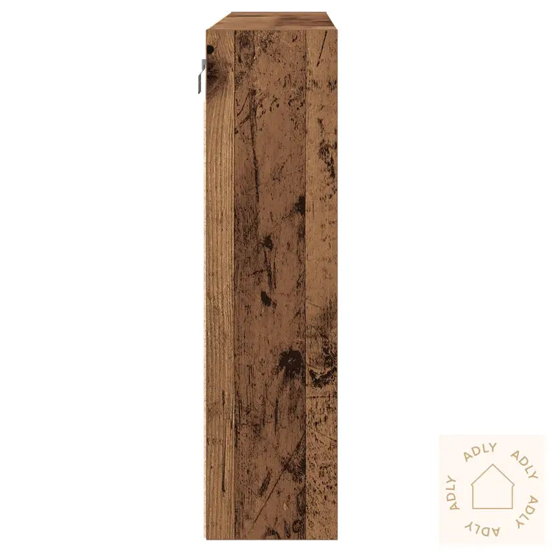 Vitrine Cabinet Gamle Treverk 100X15X58 Cm Konstruert Tre