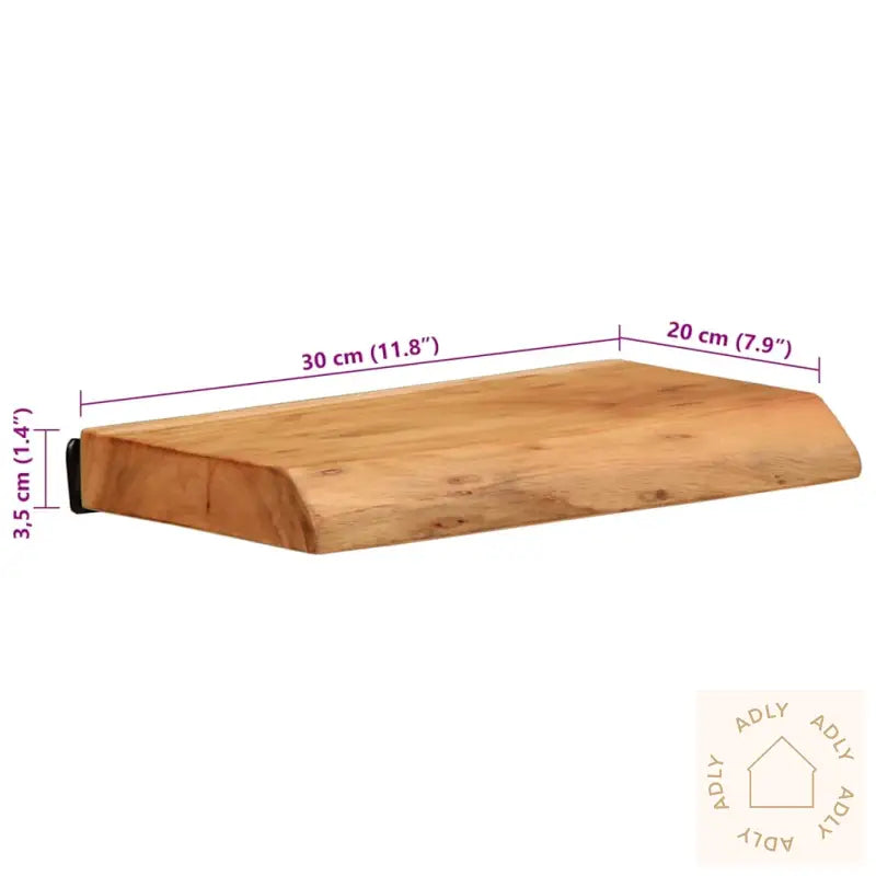 Vegghyller 2 Stk 30X20X3,5 Cm Heltre Akasie
