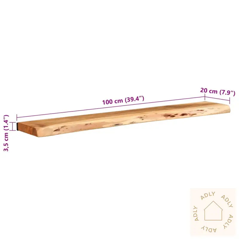 Vegghyller 2 Stk 100X20X3,5 Cm Heltre Akasie