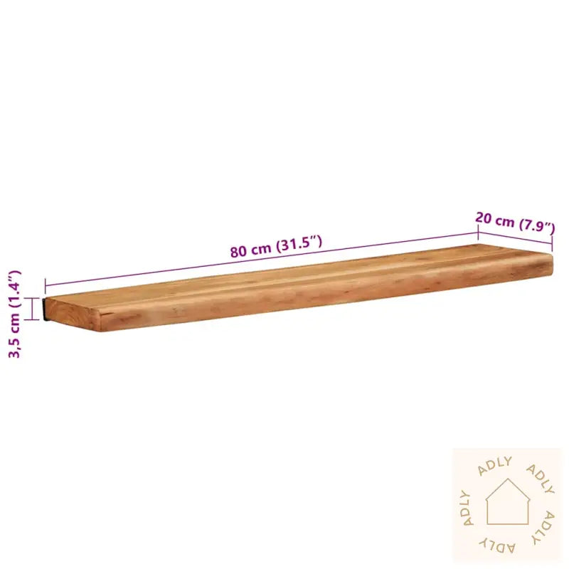 Vegghyller 2 Stk 80X20X3,5 Cm Heltre Akasie