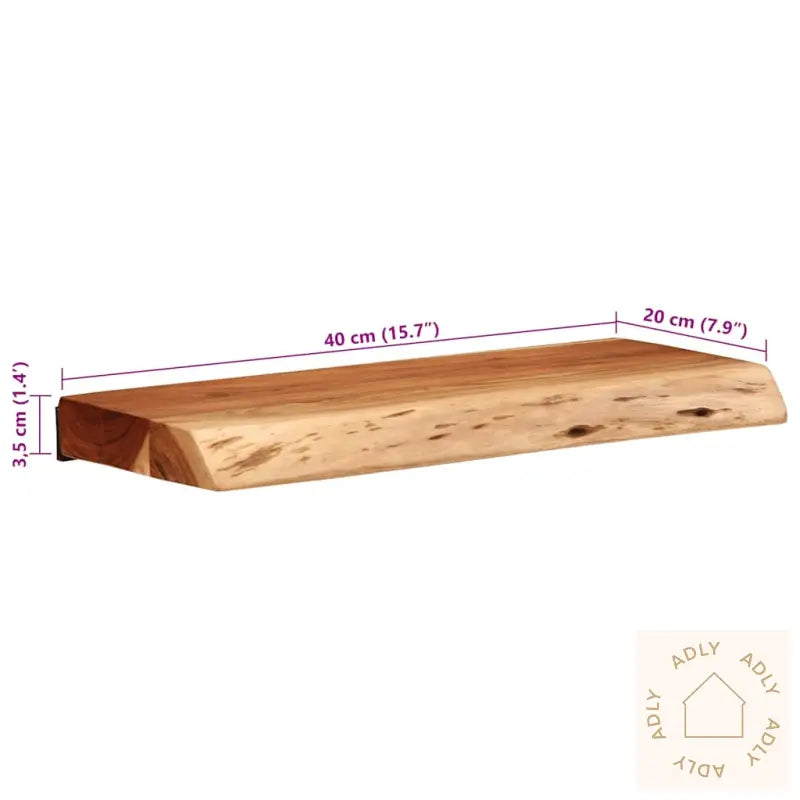 Vegghyller 2 Stk 40X20X3,5 Cm Heltre Akasie