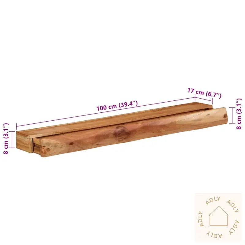 Vegghyller 2 Stk 100X17X8 Cm Heltre Akasie