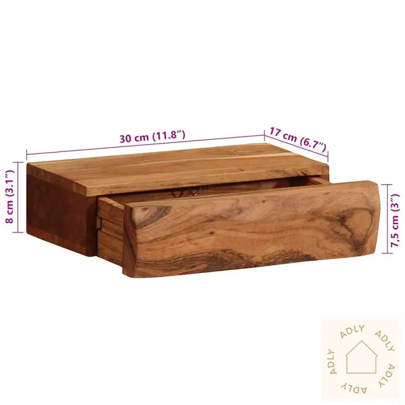 Vegghyller 2 Stk 30X17X8 Cm Heltre Akasie