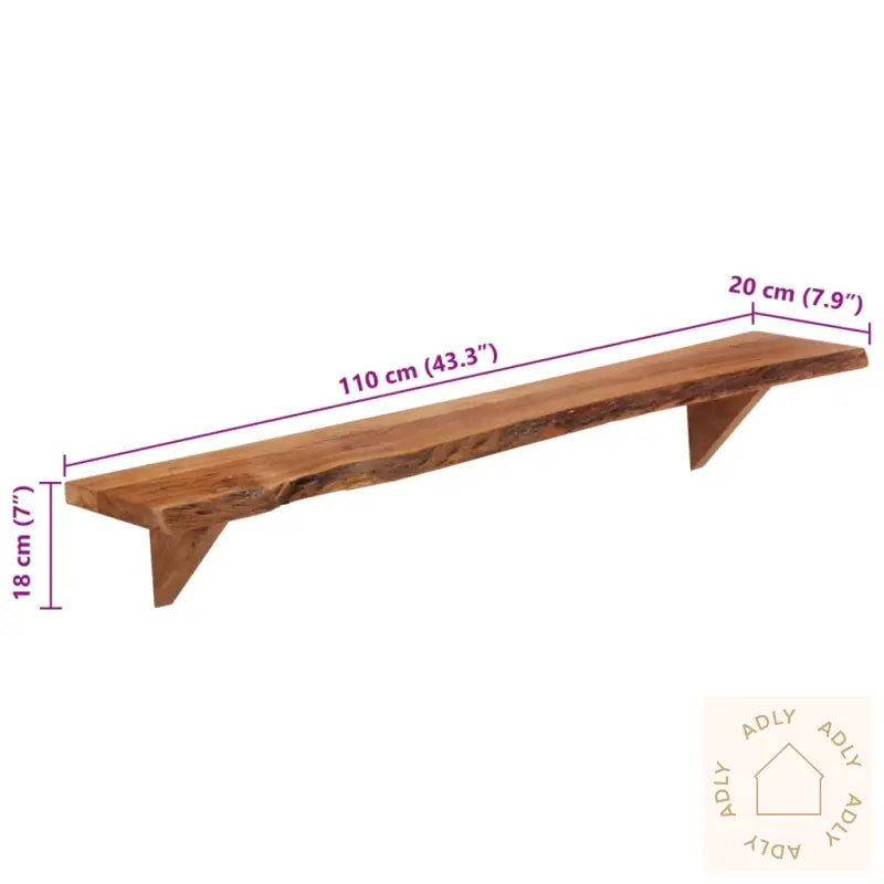 Vegghyller 2 Stk 110X20X18 Cm Heltre Akasie
