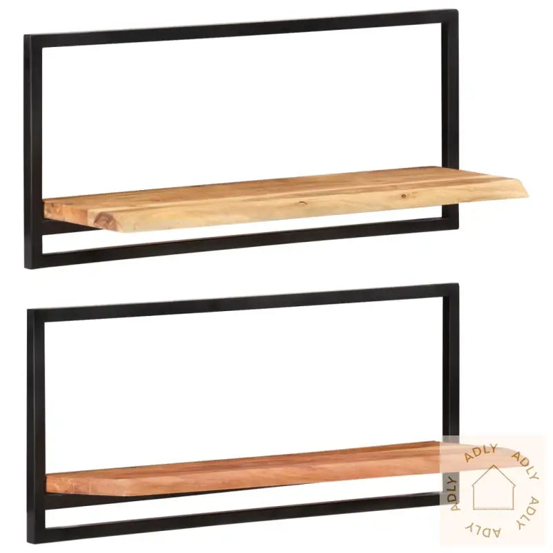 Vegghyller 2 Stk 80X25X35 Cm Heltre Akasie Og Stål