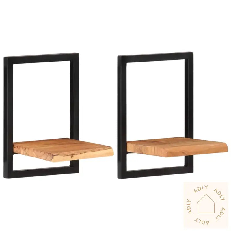 Vegghyller 2 Stk 25X25X35 Cm Heltre Akasie Og Stål