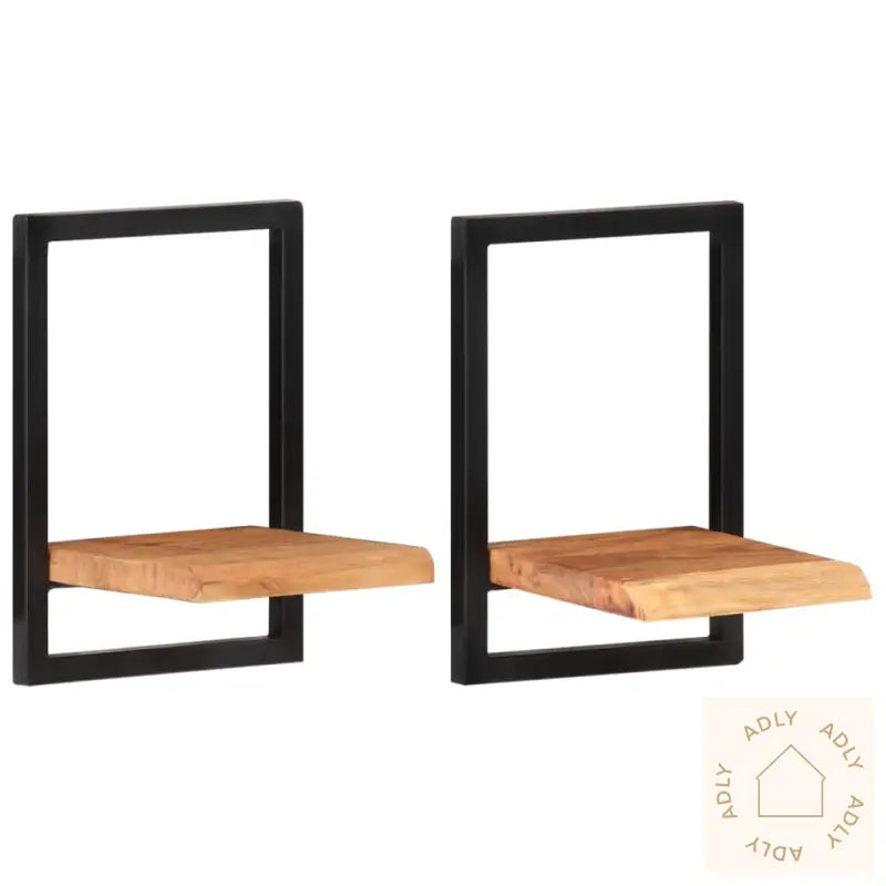 Vegghyller 2 Stk 25X25X35 Cm Heltre Akasie Og Stål