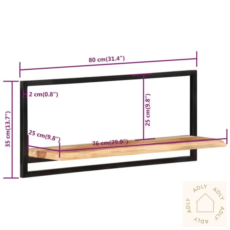 Vegghyller 2 Stk 80X25X35 Cm Heltre Akasie Og Stål