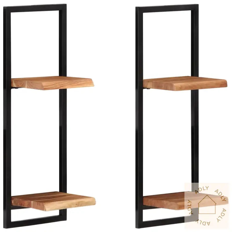 Vegghyller 2 Stk 25X25X75 Cm Heltre Akasie Og Stål