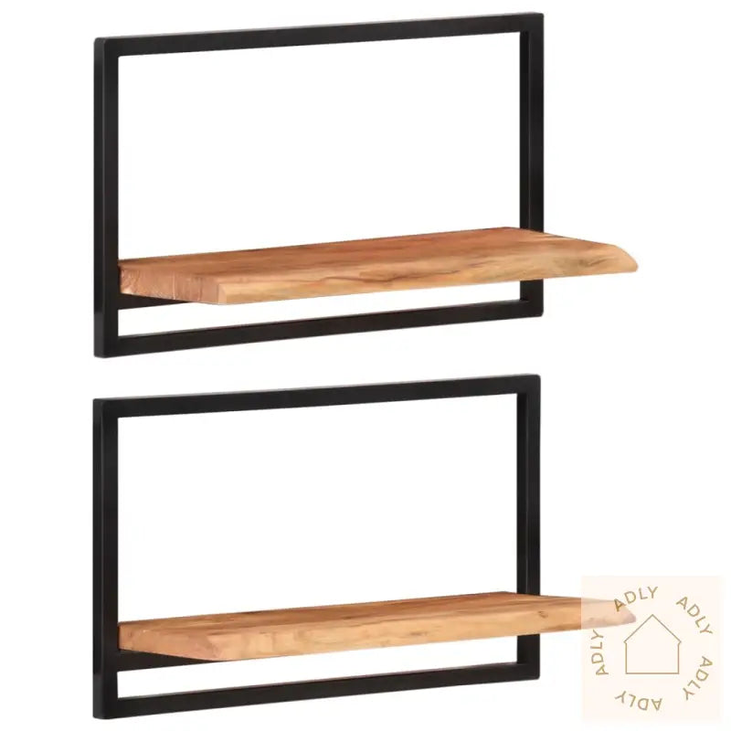Vegghyller 2 Stk 60X25X35 Cm Heltre Akasie Og Stål