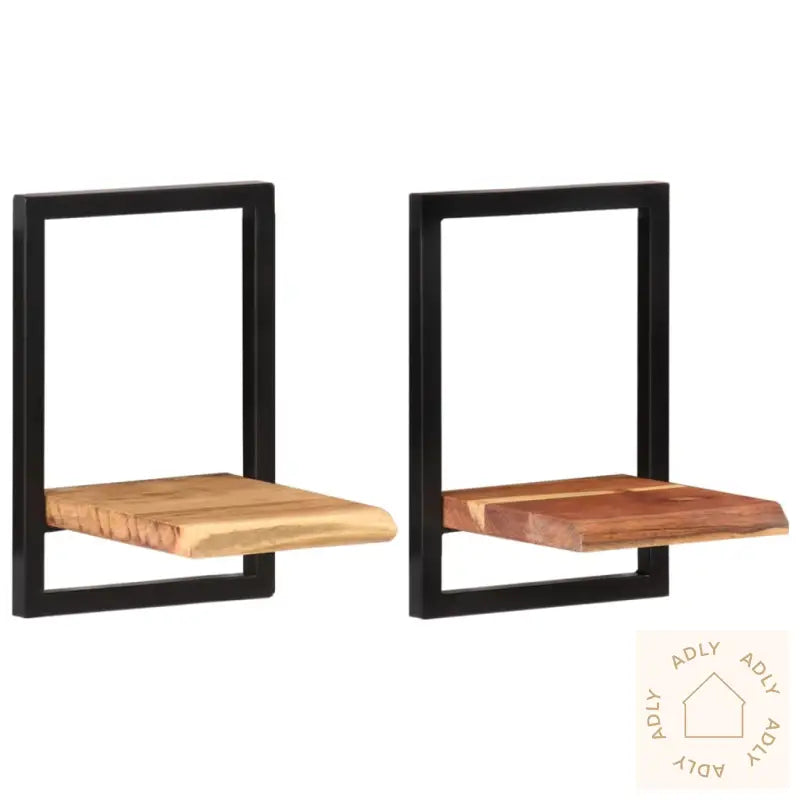 Vegghyller 2 Stk 25X25X35 Cm Heltre Akasie Og Stål