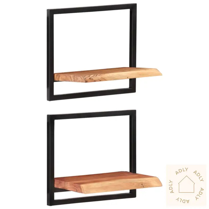 Vegghyller 2 Stk 40X24X35 Cm Heltre Akasie Og Stål