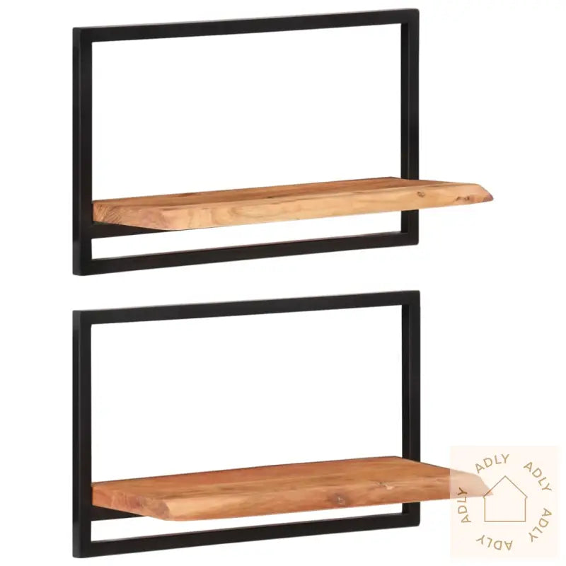 Vegghyller 2 Stk 60X25X35 Cm Heltre Akasie Og Stål