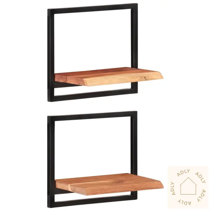 Vegghyller 2 Stk 40X24X35 Cm Heltre Akasie Og Stål