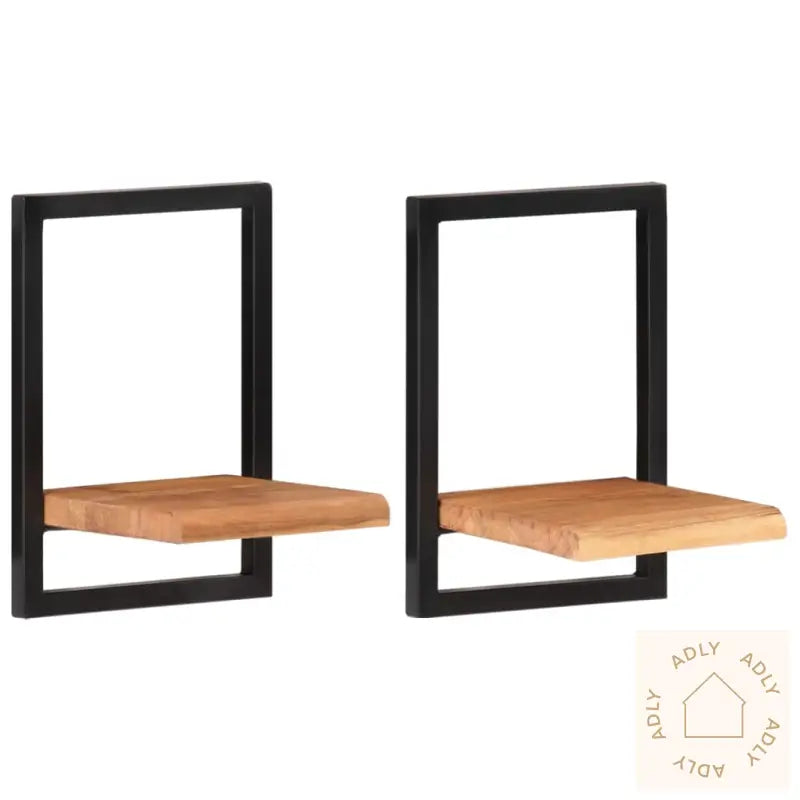 Vegghyller 2 Stk 25X25X35 Cm Heltre Akasie Og Stål