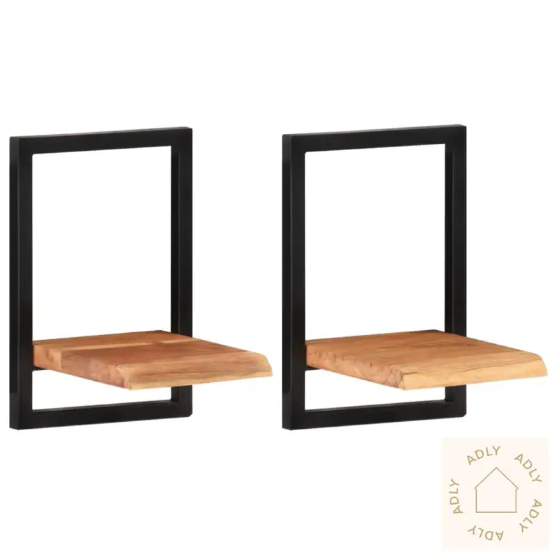 Vegghyller 2 Stk 25X25X35 Cm Heltre Akasie Og Stål