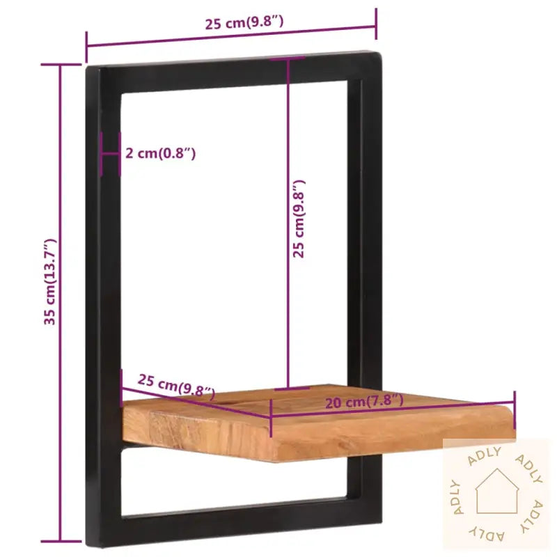 Vegghyller 2 Stk 25X25X35 Cm Heltre Akasie Og Stål