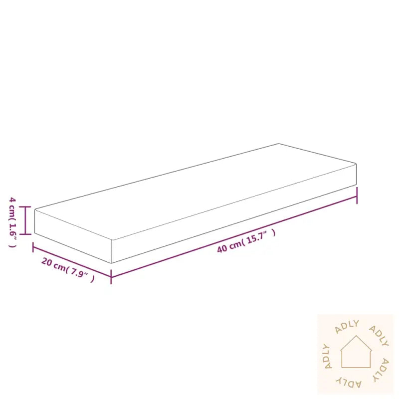 Hylleplate 40X20X4 Cm Ubehandlet Heltre Eik