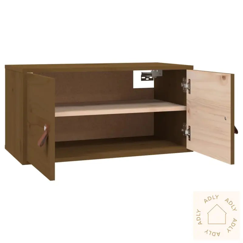 Veggskap 2 Stk Honningbrun 60X30X30 Cm Heltre Furu