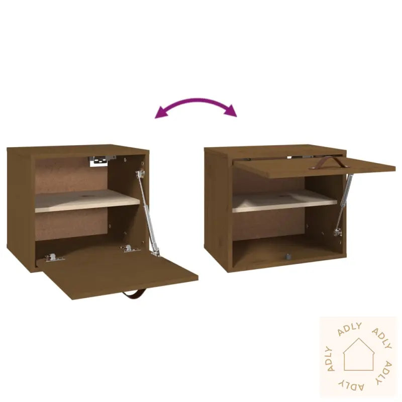 Veggskap Honningbrun 40X30X35 Cm Heltre Furu